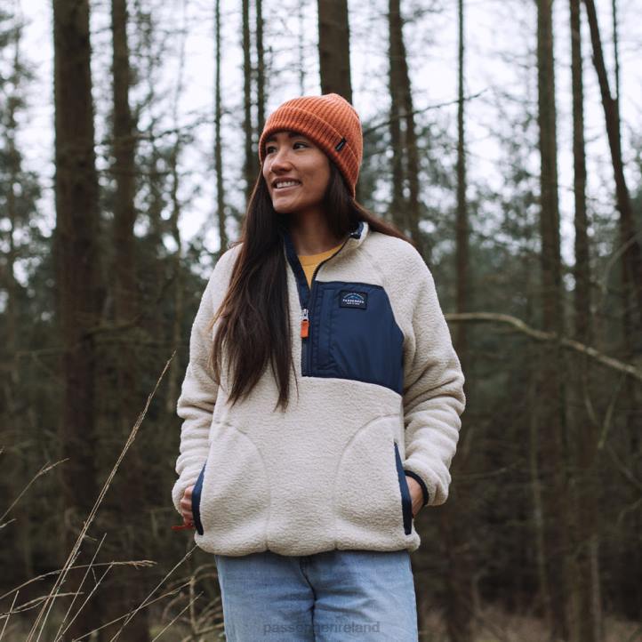 WoClothing Passenger 22N8658 Home 1/4 Zip Recycled Sherpa Fleece Oatmeal Women Oatmeal