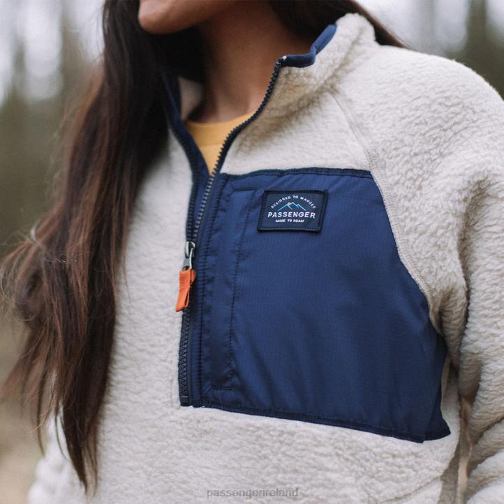 WoClothing Passenger 22N8658 Home 1/4 Zip Recycled Sherpa Fleece Oatmeal Women Oatmeal