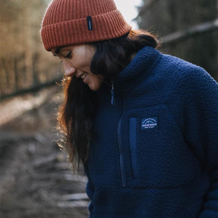 WoClothing Passenger 22N8662 Home 1/4 Zip Recycled Sherpa Fleece Navy Women Navy