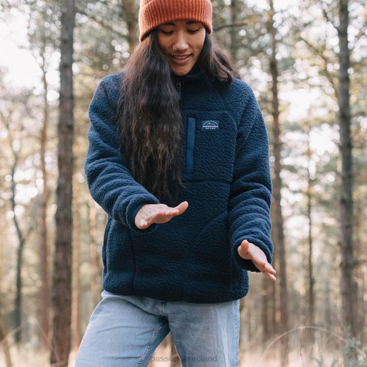 WoClothing Passenger 22N8662 Home 1/4 Zip Recycled Sherpa Fleece Navy Women Navy