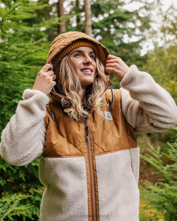 WoClothing Passenger 22N8666 Sefton Recycled Deep-Pile Sherpa Fleece Warm Ivory Women Ivory