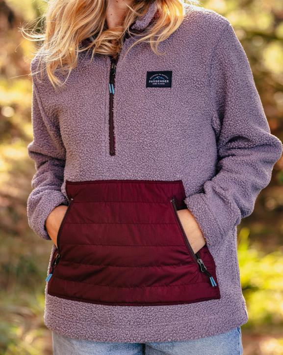 WoClothing Passenger 22N8669 Perouse Recycled Polar-Lined Sherpa Fleece Dusty Lilac Women Lilac