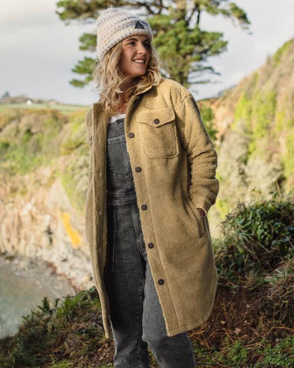 WoClothing Passenger 22N8672 Cloudy Recycled Deep-Pile Sherpa Fleece Shirt Biscuit Women Biscuit