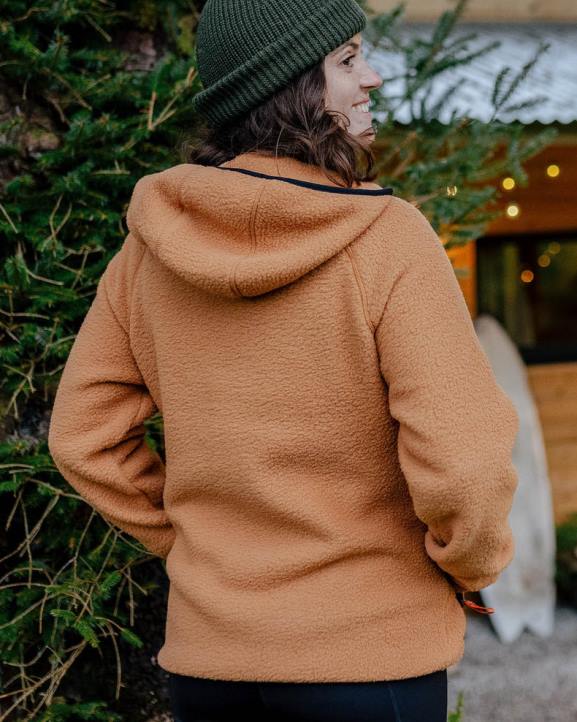 WoClothing Passenger 22N8674 Maine Hooded Recycled Sherpa Fleece Coconut Women Coconut