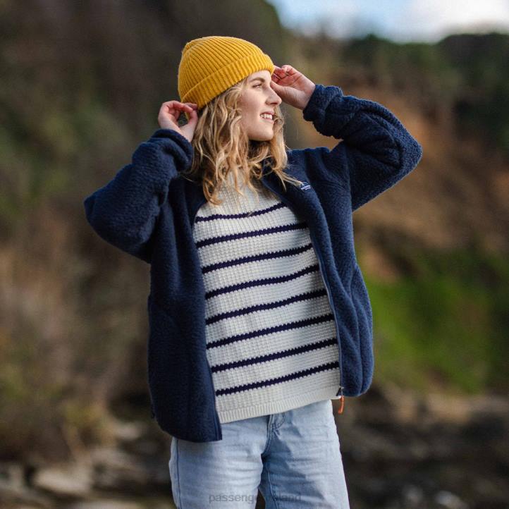 WoClothing Passenger 22N8679 Fairbanks Full Zip Recycled Sherpa Fleece Navy Women Navy