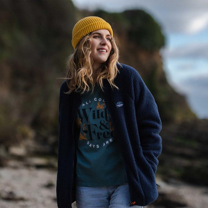 WoClothing Passenger 22N8679 Fairbanks Full Zip Recycled Sherpa Fleece Navy Women Navy