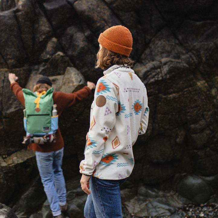 WoClothing Passenger 22N8687 Woodlander Recycled Polar Fleece Pullover Birch Drifter Women Birch