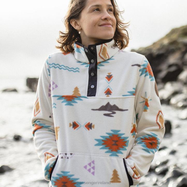 WoClothing Passenger 22N8687 Woodlander Recycled Polar Fleece Pullover Birch Drifter Women Birch