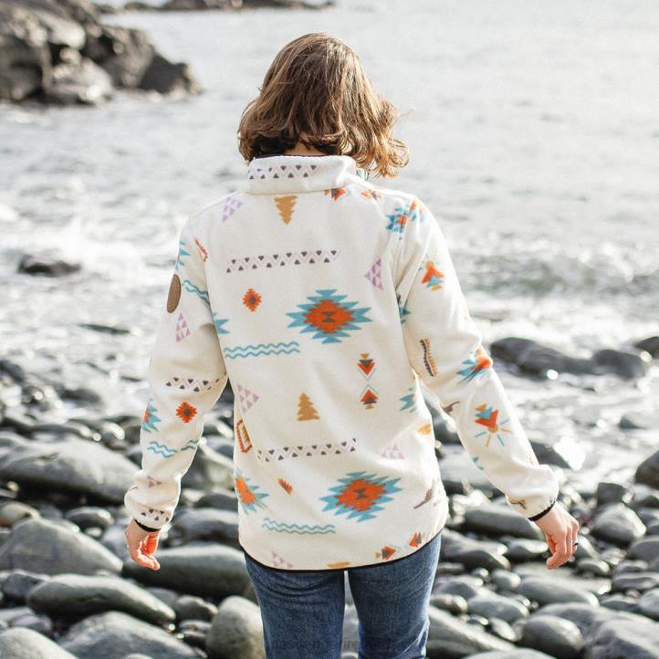 WoClothing Passenger 22N8687 Woodlander Recycled Polar Fleece Pullover Birch Drifter Women Birch