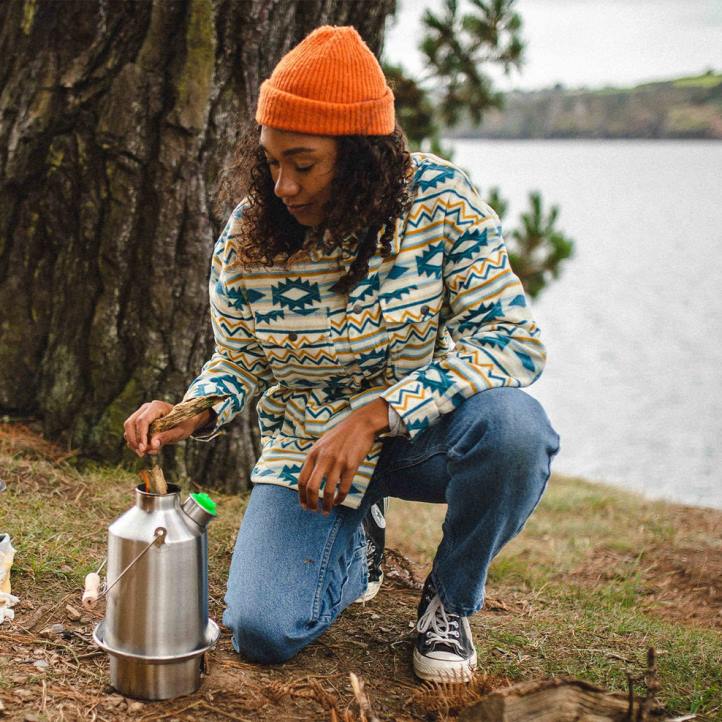 WoClothing Passenger 22N8694 East Recycled Polar Fleece Shirt Stargazer Birch Women Birch