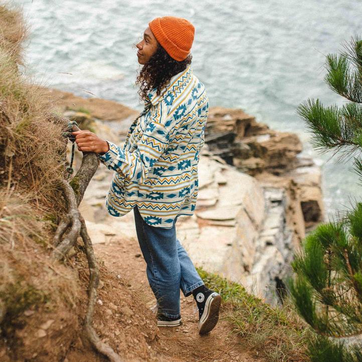 WoClothing Passenger 22N8694 East Recycled Polar Fleece Shirt Stargazer Birch Women Birch