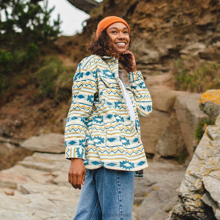 WoClothing Passenger 22N8694 East Recycled Polar Fleece Shirt Stargazer Birch Women Birch