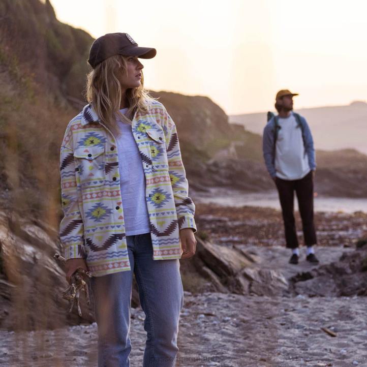 WoClothing Passenger 22N8699 East Recycled Polar Fleece Shirt Egret Adrift Women Egret