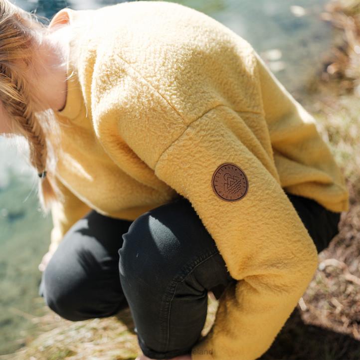 WoClothing Passenger 22N8697 Ivy Recycled Sherpa Sweatshirt Ochre Yellow Women Yellow