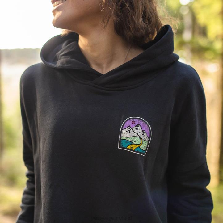 WoClothing Passenger 22N8708 Friday Collective Recycled Cotton Hoodie Black Women Black
