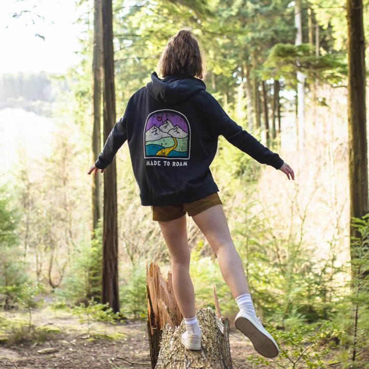 WoClothing Passenger 22N8708 Friday Collective Recycled Cotton Hoodie Black Women Black