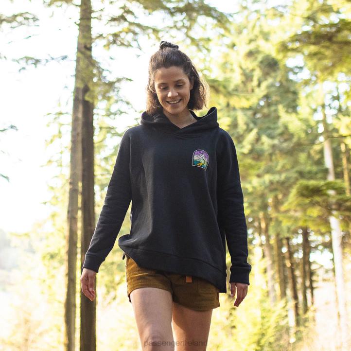 WoClothing Passenger 22N8708 Friday Collective Recycled Cotton Hoodie Black Women Black