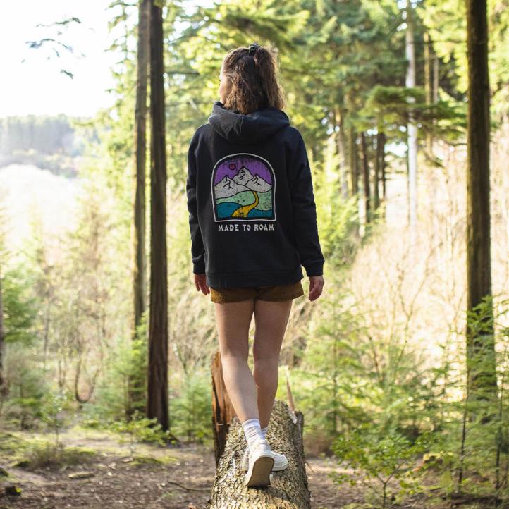 WoClothing Passenger 22N8708 Friday Collective Recycled Cotton Hoodie Black Women Black