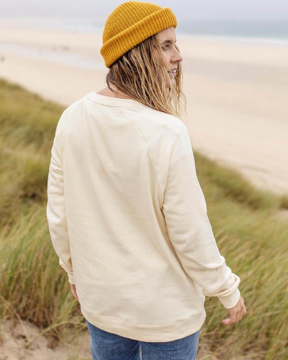 WoClothing Passenger 22N8718 Floral Bloom Recycled Cotton Oversized Sweatshirt Birch Women Birch