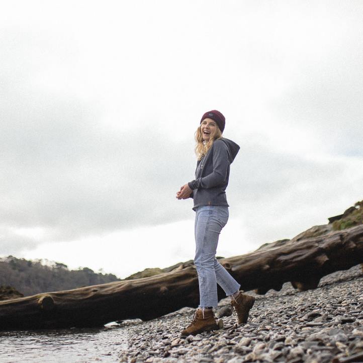 WoClothing Passenger 22N8728 Voyage Recycled Hoodie Faded Black Women Black