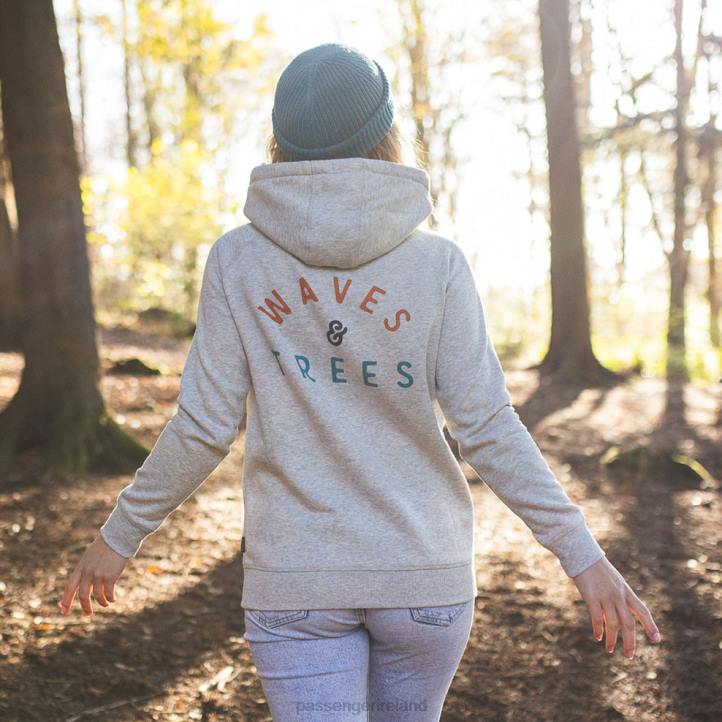 WoClothing Passenger 22N8740 Penida Recycled Hoodie Grey Marl Women Grey