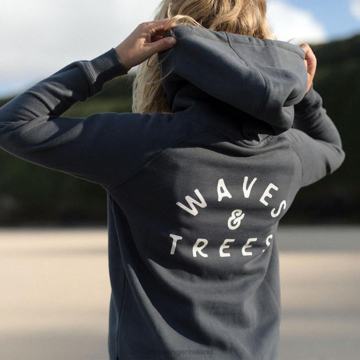 WoClothing Passenger 22N8747 Penida Recycled Hoodie Faded Black Women Black