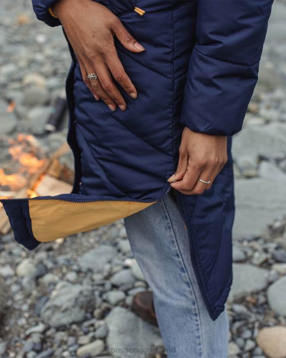 WoClothing Passenger 22N8766 Tasman Long Recycled Insulated Jacket Rich Navy Women Navy