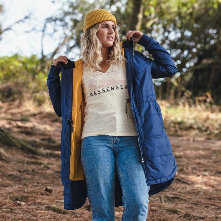 WoClothing Passenger 22N8773 Flora Long Recycled Insulated Jacket Rich Navy Women Navy