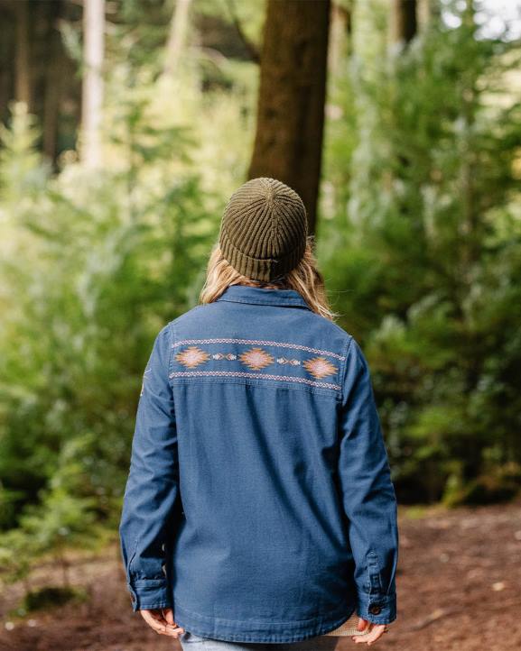 WoClothing Passenger 22N8792 Pine Organic Cotton Jacket Dark Denim Women Denim