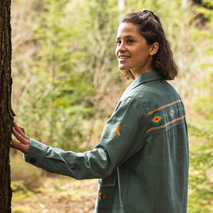 WoClothing Passenger 22N8796 Pine Organic Cotton Jacket Dark Ivy Women Ivy