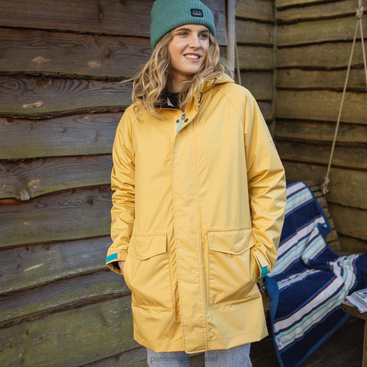 WoClothing Passenger 22N8804 Pacific Recycled Waterproof Jacket Ochre Yellow Women Yellow