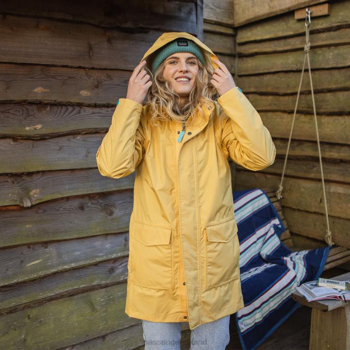 WoClothing Passenger 22N8804 Pacific Recycled Waterproof Jacket Ochre Yellow Women Yellow