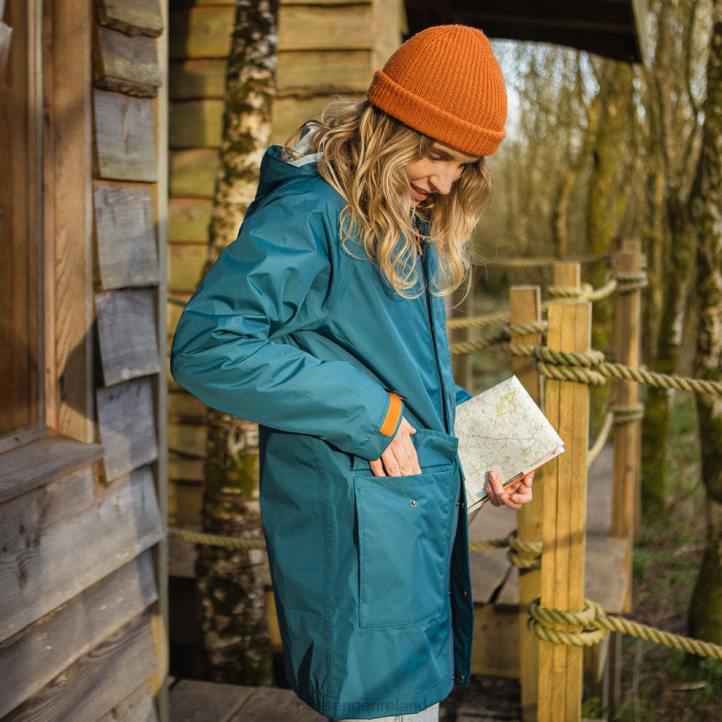 WoClothing Passenger 22N8805 Pacific Recycled Waterproof Jacket Blue Coral Women Blue