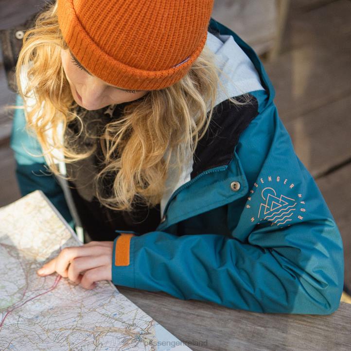 WoClothing Passenger 22N8805 Pacific Recycled Waterproof Jacket Blue Coral Women Blue