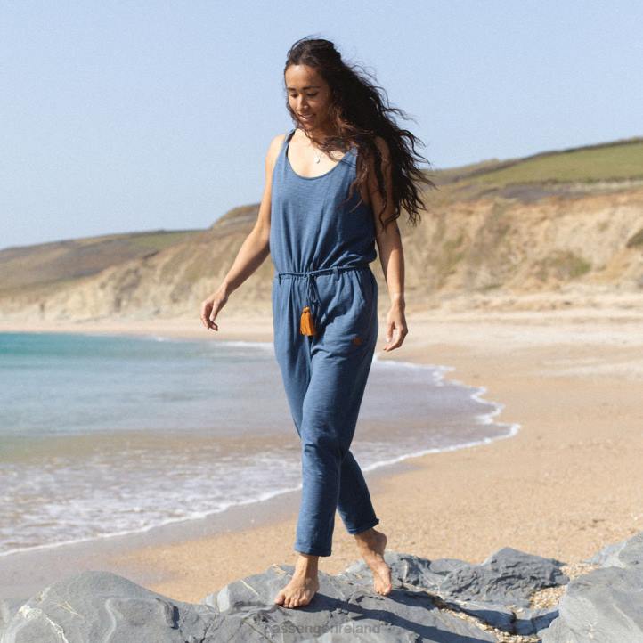 WoClothing Passenger 22N8974 Eva Recycled Jumpsuit Dark Denim Women Denim