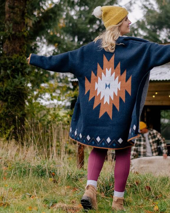 WoClothing Passenger 22N8812 South Coast Recycled Knit Cardigan Deep Navy Women Navy