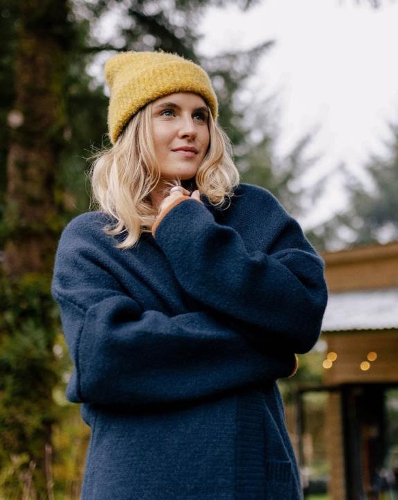 WoClothing Passenger 22N8812 South Coast Recycled Knit Cardigan Deep Navy Women Navy