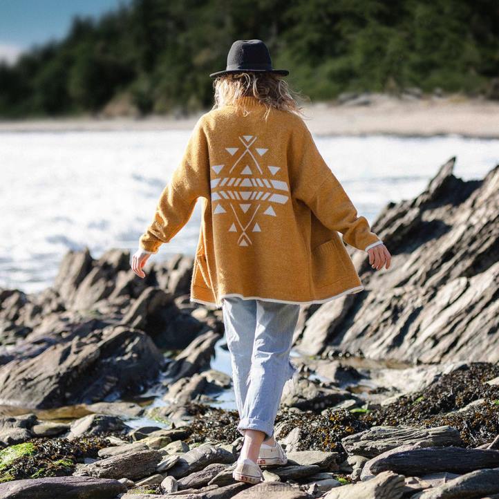 WoClothing Passenger 22N8817 West Coast Cardigan Sunset Yellow Women Yellow