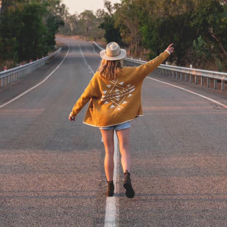 WoClothing Passenger 22N8817 West Coast Cardigan Sunset Yellow Women Yellow