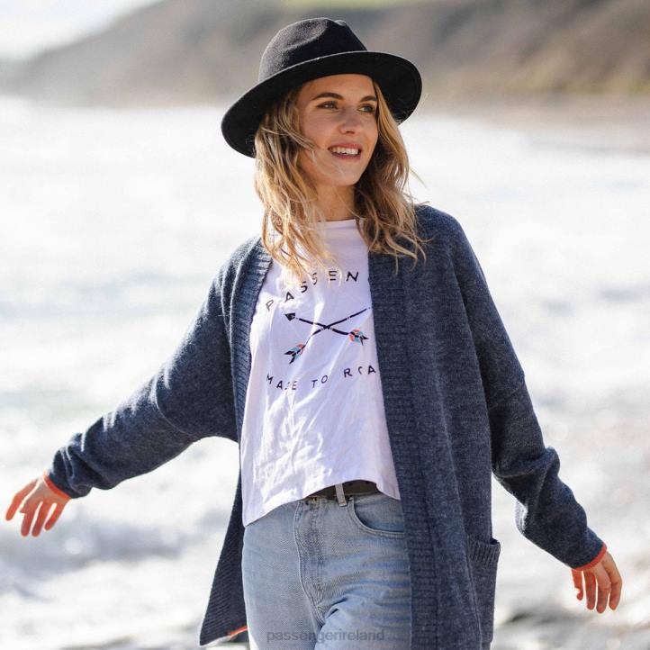 WoClothing Passenger 22N8824 West Coast Cardigan Dark Denim Women Denim