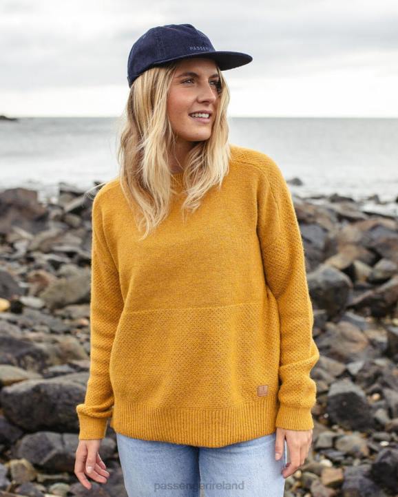 WoClothing Passenger 22N8826 Cove Recycled Knit Jumper Amber Gold Women Gold