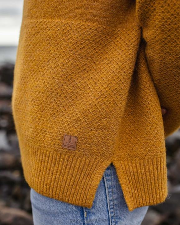 WoClothing Passenger 22N8826 Cove Recycled Knit Jumper Amber Gold Women Gold