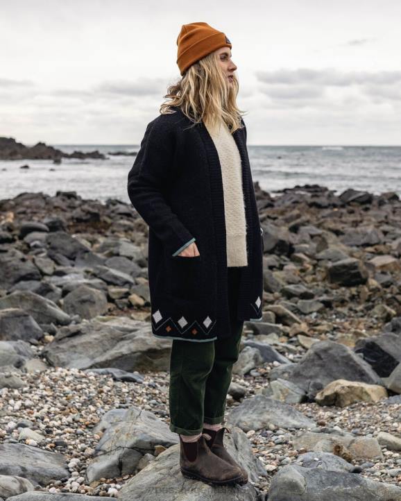 WoClothing Passenger 22N8830 South Coast Recycled Knit Cardigan Black Women Black