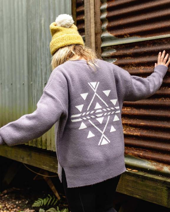 WoClothing Passenger 22N8831 West Coast Recycled Knitted Jumper Dusty Lilac Women Lilac