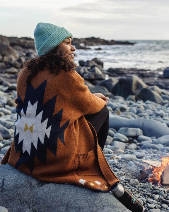 WoClothing Passenger 22N8833 South Coast Recycled Knit Cardigan Glazed Ginger Women Glazed