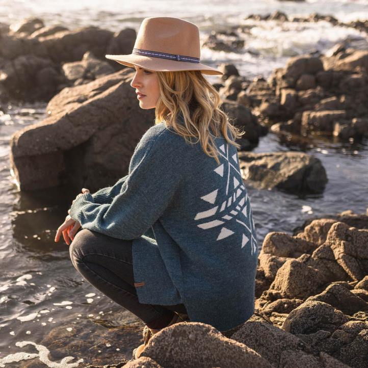 WoClothing Passenger 22N8837 West Coast Knitted Jumper Blue Coral Women Blue