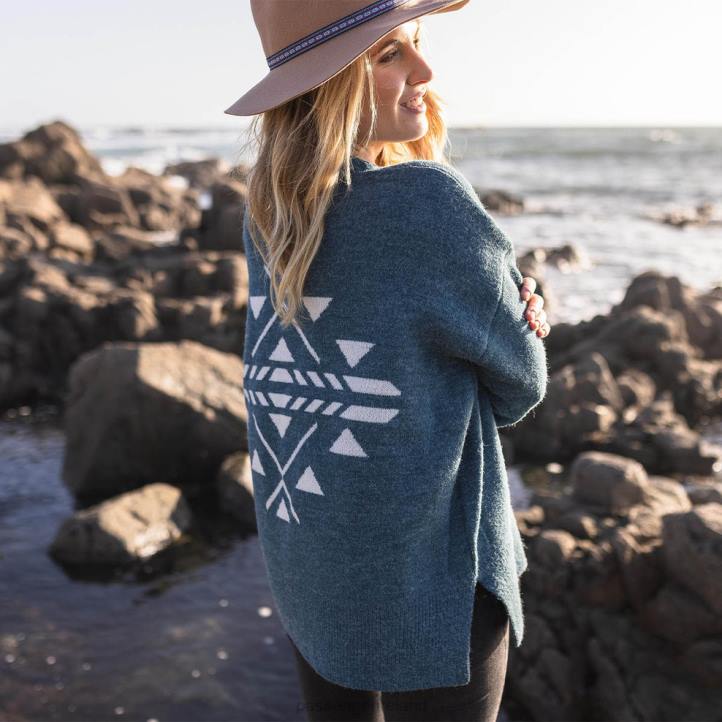 WoClothing Passenger 22N8837 West Coast Knitted Jumper Blue Coral Women Blue