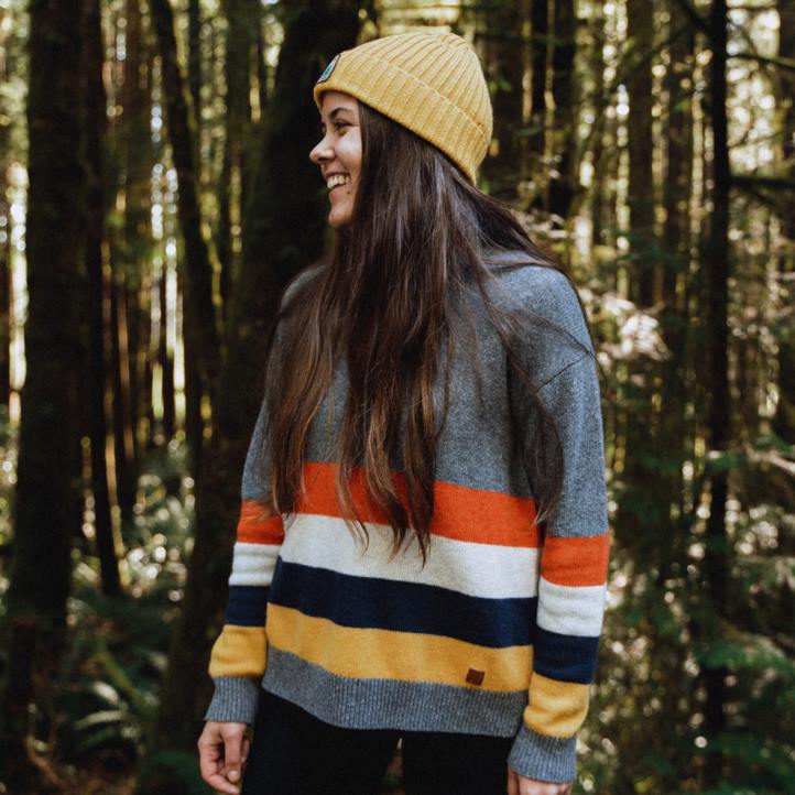 WoClothing Passenger 22N8840 Bay Knitted Jumper Charcoal Stripe Women Charcoal