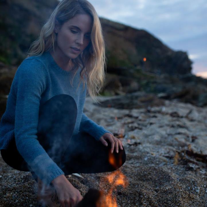 WoClothing Passenger 22N8848 Songbird Knitted Jumper Dark Denim Women Denim