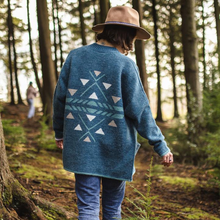 WoClothing Passenger 22N8849 West Coast Cardigan Blue Coral Women Blue